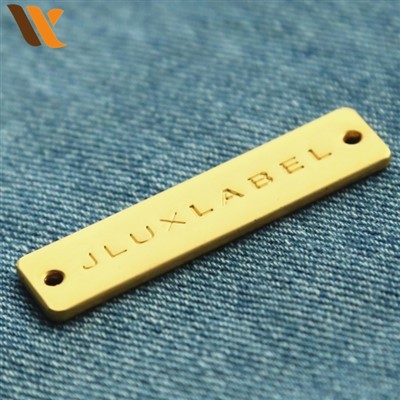 Matte Gold Private Brand Logotip Metal Tag